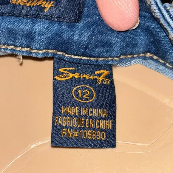 Seven7 Skinny Jeans Size 12 Embroidered Floral - Picture 6 of 8
